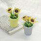 1Pc Miniature Sunflower, 1/12 Scale Miniature Dollhouse Accessories Decor, Resin Doll House Mini Sunflower Imagination Cultivation Gray
