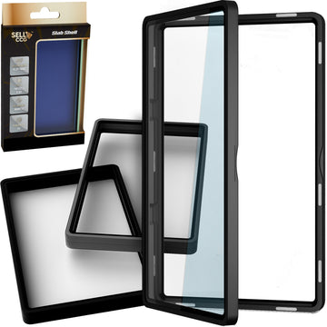 (3-Pack) SellCCG PSA Slab Shell Case Graded Card Guard PSA, TAG & CGC Metal Magnetic UV Protection Glass Display Bumper Box Protector (Black)