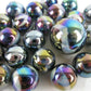 Big Game Toys~25 Glass Marbles Midnight Galaxy Purple/Gold Oil Slick Metallic Iridescent Classic Style Game Pack (24 Player, 1 Shooter) Decor/Vase