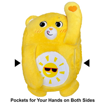 Happy Nappers Care Bears Funshine Bear Pillow Pocket Pal - Plush Animal Case