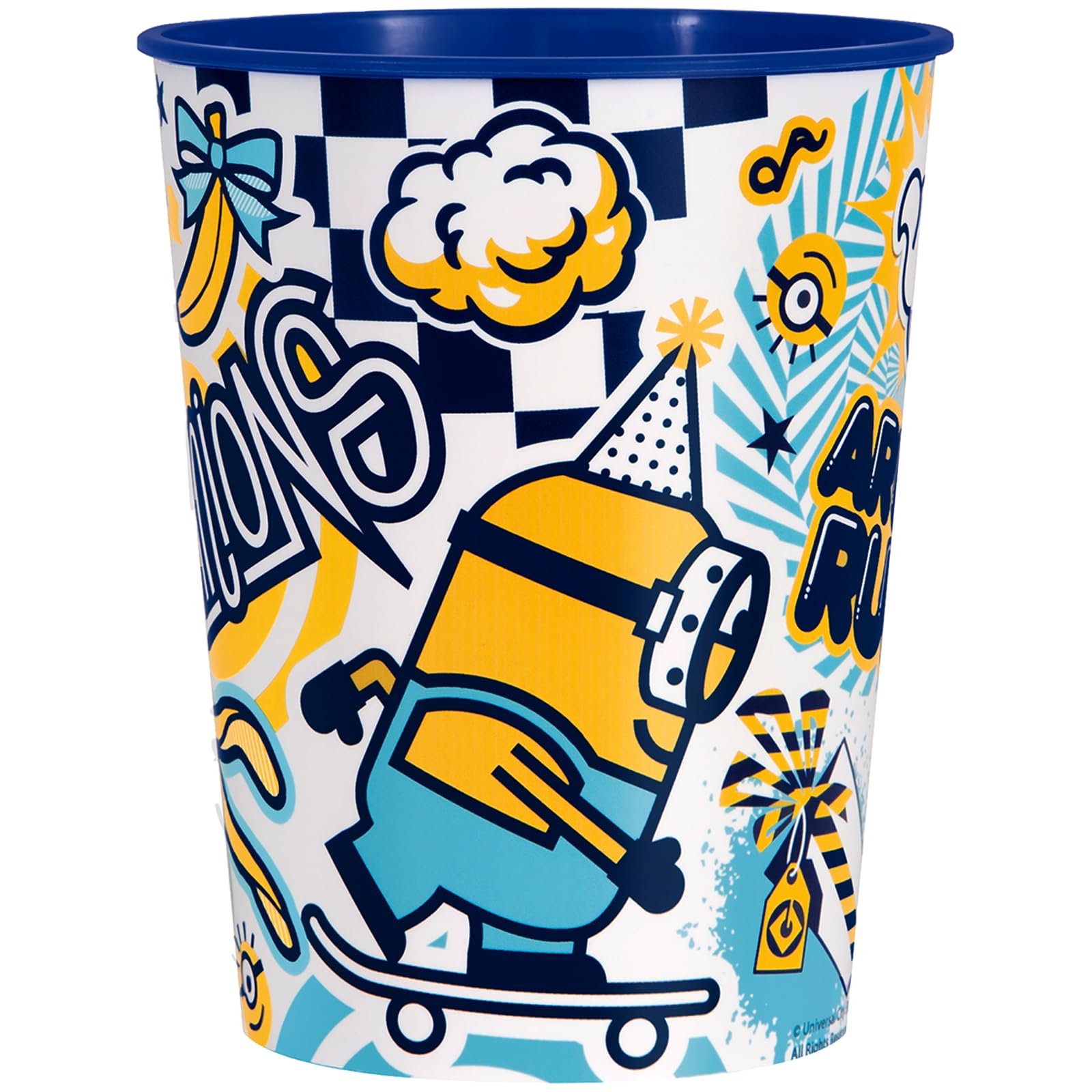 Minions 2 Multicolor Plastic Stadium Cup - 16 oz. (1 Count) - Perfect for Kids' Parties and Movie Night Collectible