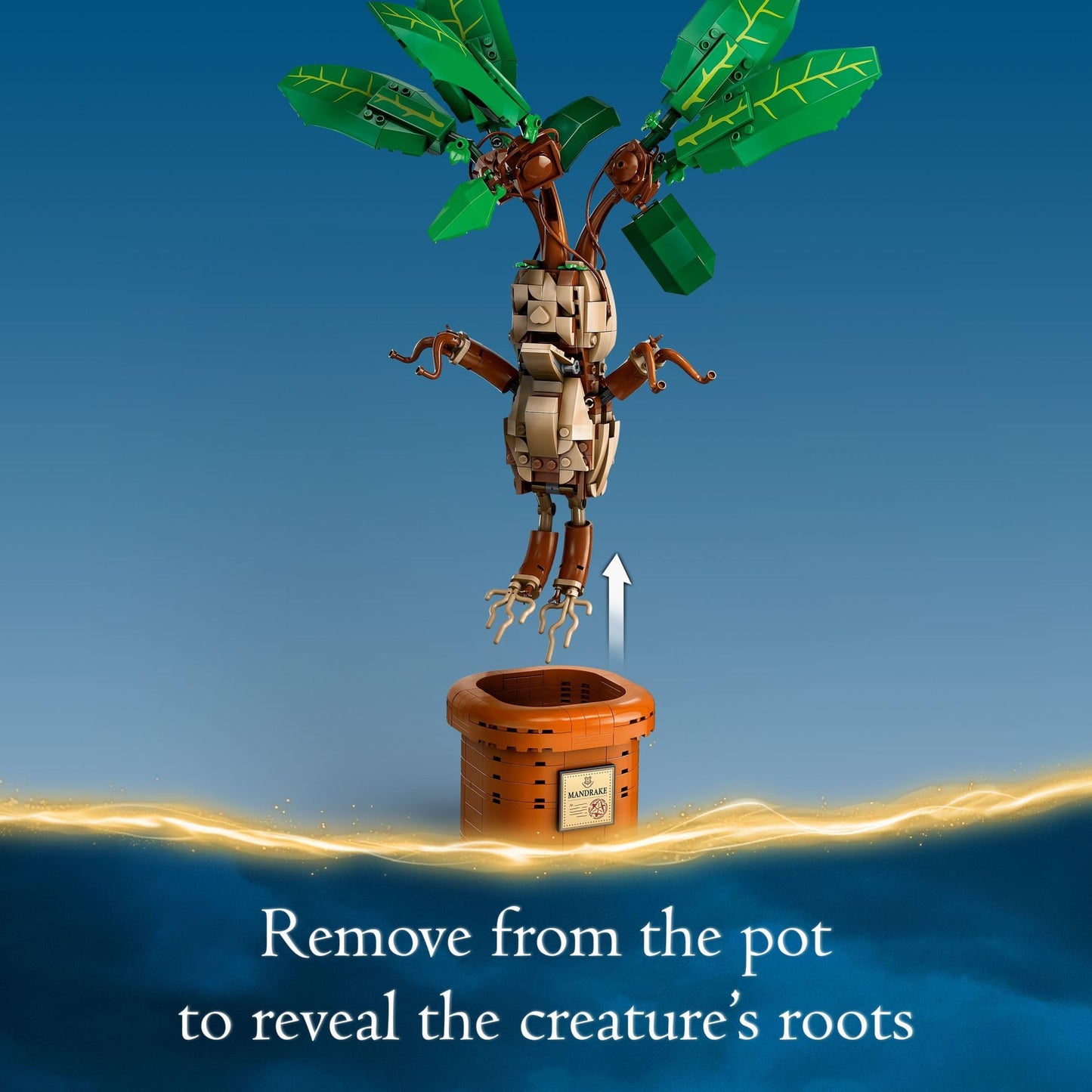 LEGO Harry Potter Mandrake Figure & Pot Plant Toy, Harry Potter Collectible Gift Idea for Kids, Magical Creature Playset for Room décor, Harry Potter