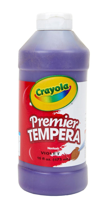 Crayola Premier Tempera Paint For Kids - Violet (16oz), Kids Classroom Supplies, Great For Arts & Crafts, Non Toxic, Easy Squeeze Bottle