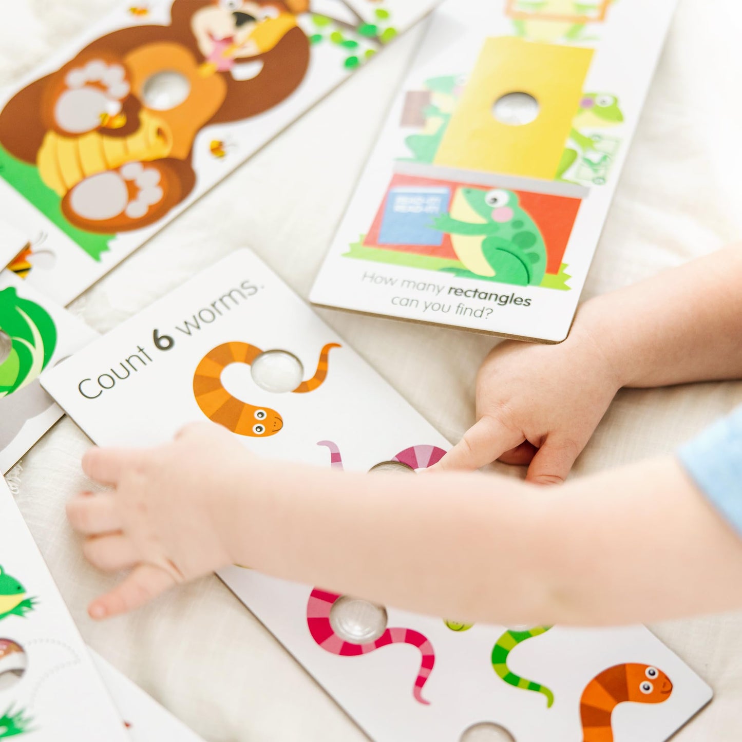 Melissa & Doug Poke-a-Dot! Numbers, Shapes & Colors Jumbo Learning Cards, 13 Double Sided Interactive Flash Cards, Educational Activities for Toddlers