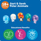 Learning Resources Sort & Seek Polar Animals - 15 Pieces, Age 18+ Months Toddler Learning Activities, Educational Toys, Educational Toy Set Color