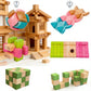 RICHOOSE Wooden Brain Teaser Puzzles for Adults, 6PCS Coffee Table Puzzle Games with Display Stands, Challenging 3D Wood Puzzles for Teens to Seniors
