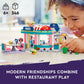 LEGO Friends Heartlake Downtown Diner Building Toy - Restaurant Pretend Playset with Food, Includes Mini-Dolls Liann, Aliya, and Charli, Birthday Gift
