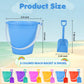 Holady 12 Pack 5'' Inch Sand Beach Buckets Pail with Beach Shovels,Sand Bucket Water Bucket for Beach Fun Great Summer Party Accessory
