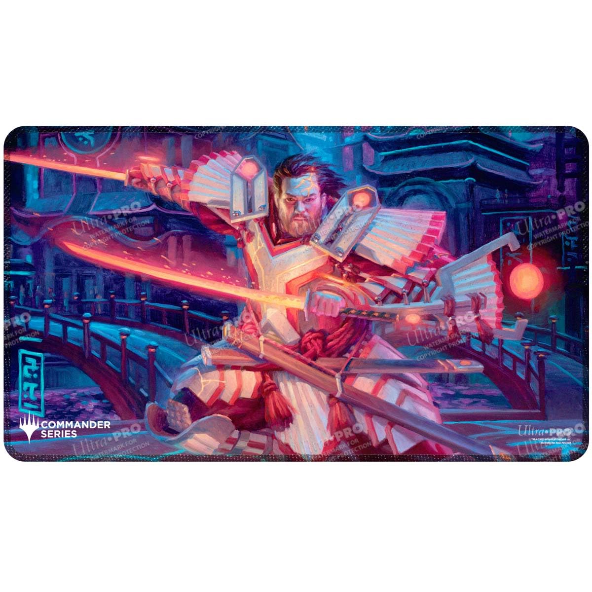 Ultra PRO - Commander Series #5 - Three Color Wedge - Isshin Stitched Playmat for Magic: The Gathering | Use as Mousepad, Desk Mat, Protects MTG Cards