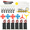 EUDAX 6 Set Rectangular Mini Electric 1.5-3V 24000RPM DC Motor with 84 Pcs Plastic Gears,Electronic Wire, 2 x AA Battery Holder,Boat Rocker