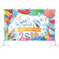Splish Splash Birthday Backdrop, 71 x 43 Inch Pool Party Decorations Banner