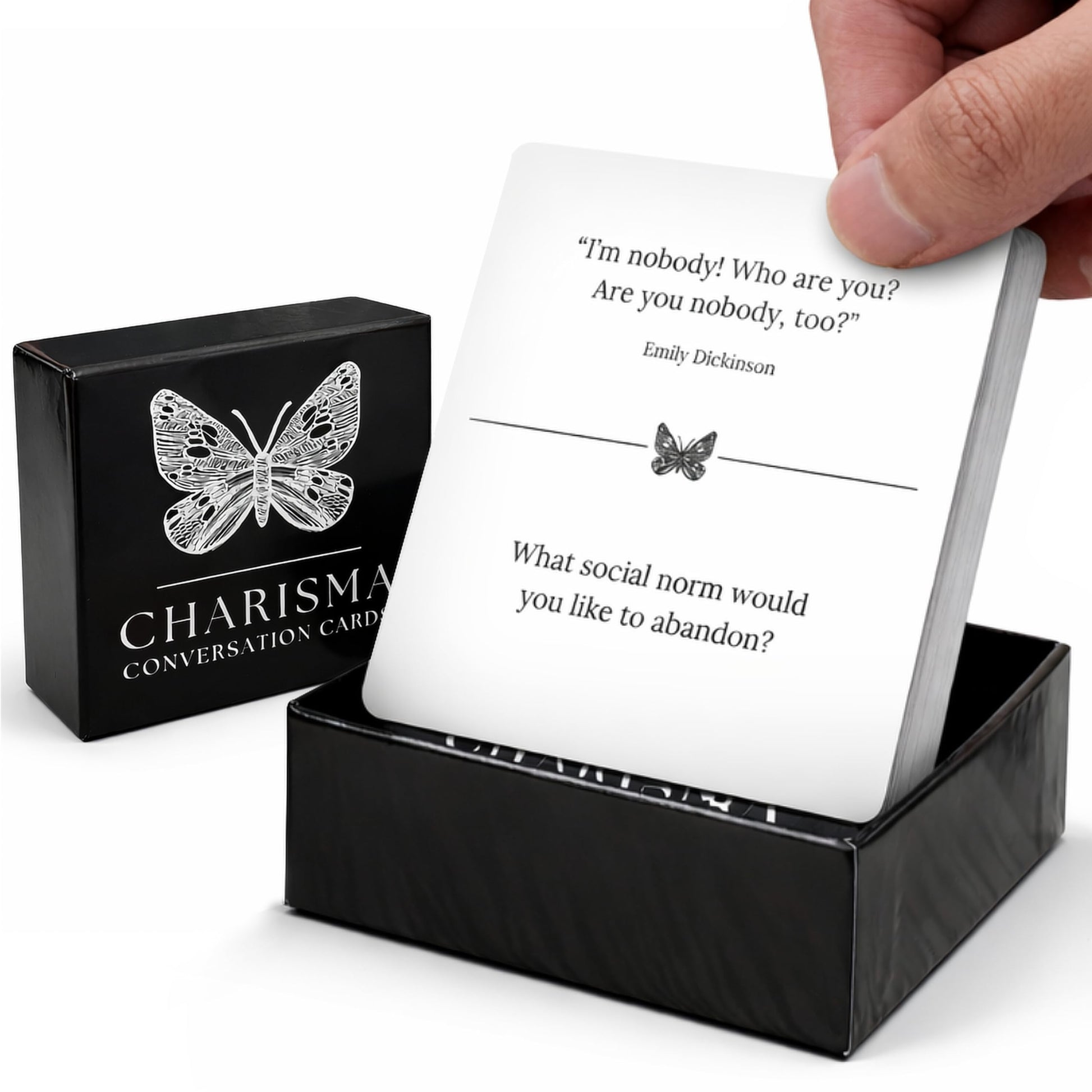Conversation Cards - Couples, Families & Friends | 54 Inspiring Quote & Icebreaker Question Cards | Meaningful Conversations for Date Nights