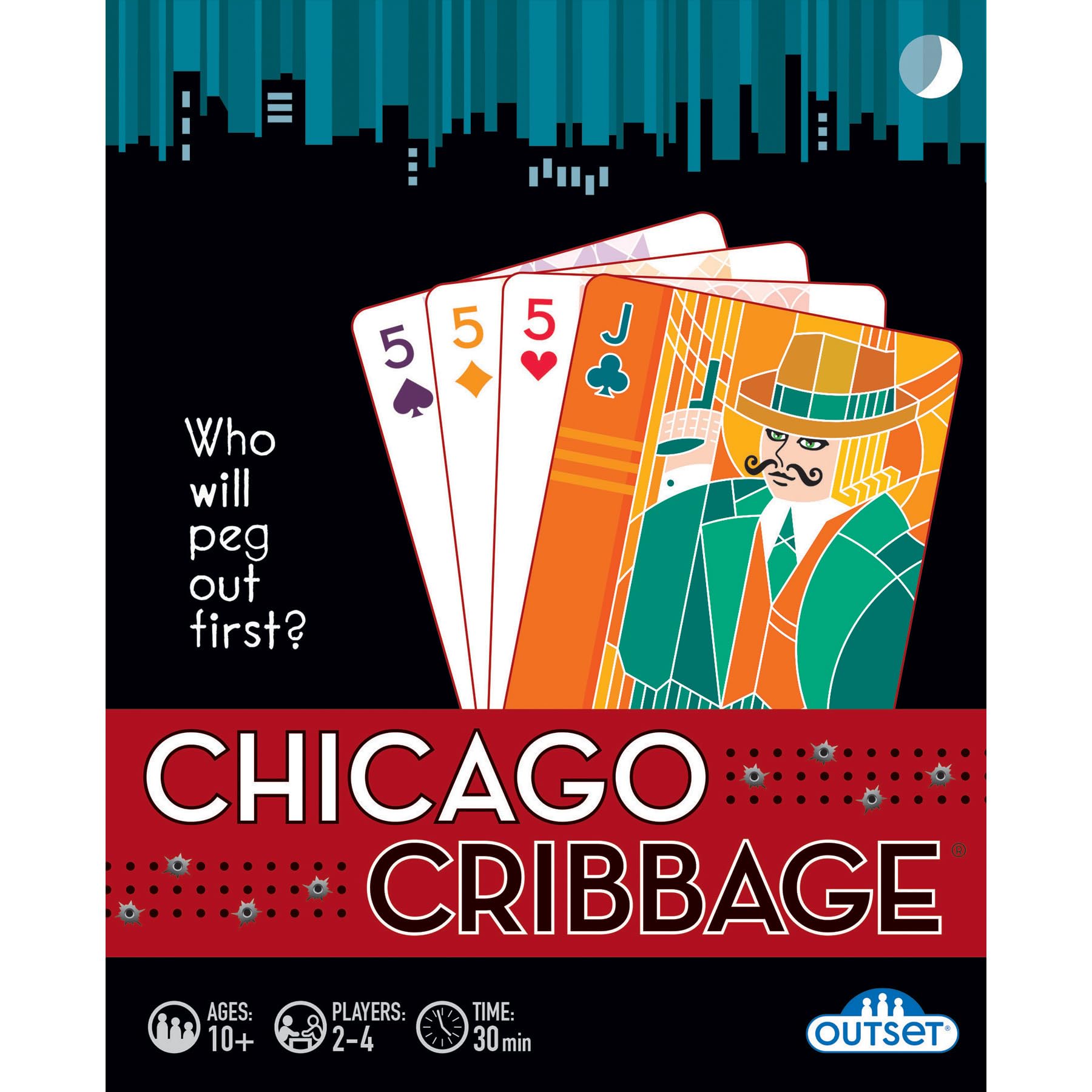Chicago Cribbage Card Game - Cribbage with a Twist - Contains 80 Cards - for 2 to 4 Players Ages 10 and up by Outset