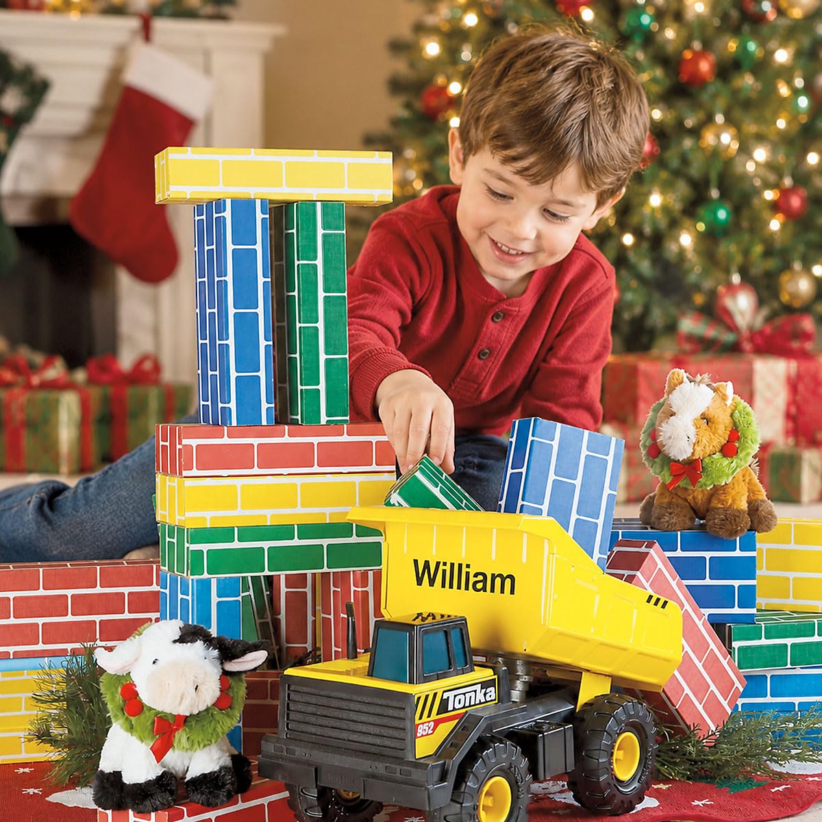 Lillian Vernon Primary Building Bricks - Kids Cardboard Blocks, Each 9" x 4" x 2" (Set of 24)