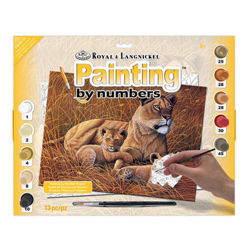 Royal & Langnickel Painting by Numbers Junior Large Art Activity Kit, African Lioness and Cubs
