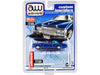 AUTO WORLD Autoworld CP7720 1975 Cadillac Eldorado Limited Edition to 4800 Piece 1 by 64 Scale Model Car, Dark Blue Metallic with Light Blue