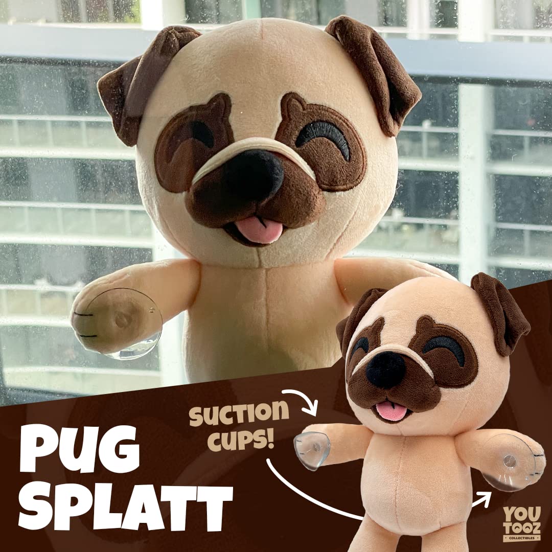 Youtooz Pug Splatt Plush 9" Inch, Collectible Soft Pug Plushie, Stickies to The Window by Youtooz Plush Collection