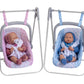 JC Toys - for Keeps Playtime | 2 in 1 Baby Doll Swing and Portable Carrier | for Dolls up to 18" | Ages 3+ | Pink