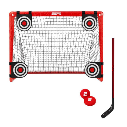 ESPN Street Hockey Training Set for Kids with Hockey Net, Stick, Ball/Puck