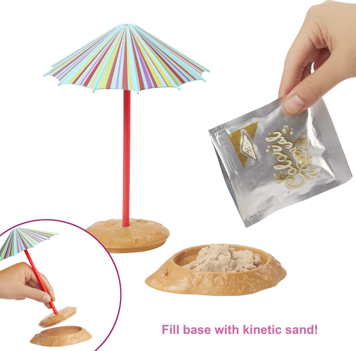 Barbie Color Reveal Foam! Doll & Pet Friend with 25 Surprises: Scented Bubble Solution, Outfits, Hair Extension, Accessories, Kid Bracelet & Charm