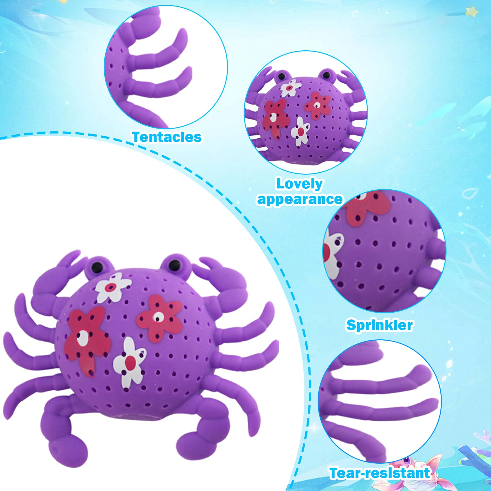 12 pcs Funny Octopus Floating Pool Toys,Octopus Water Balls, Balls Baby Bath Toys,Swimming Pool Floating Swim Toys Outdoor Activity & Game