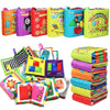 teytoy My First Soft Book, 6 PCS Nontoxic Fabric Baby Cloth Books Early Education Toys Activity Crinkle Cloth Book for Toddler, Infants and Kids
