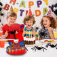 JHGCVX Spider 3rd Birthday Number Sign Centerpiece, Spider Theme 3rd Number Stand Sign, Wooden Table Decoration Photo Props for Spider 3rd Birthday