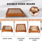 GSE Games & Sports Expert Wooden 7-in-1 Chess, Checkers, Backgammon, Dominoes, Cribbage Board, Playing Card & Poker Dice Game Combo Set (Deluxe)