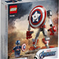 LEGO Marvel Avengers Classic Captain America Mech Armor 76168 Collectible Captain America Shield Building Toy, New 2021 (121 Pieces)