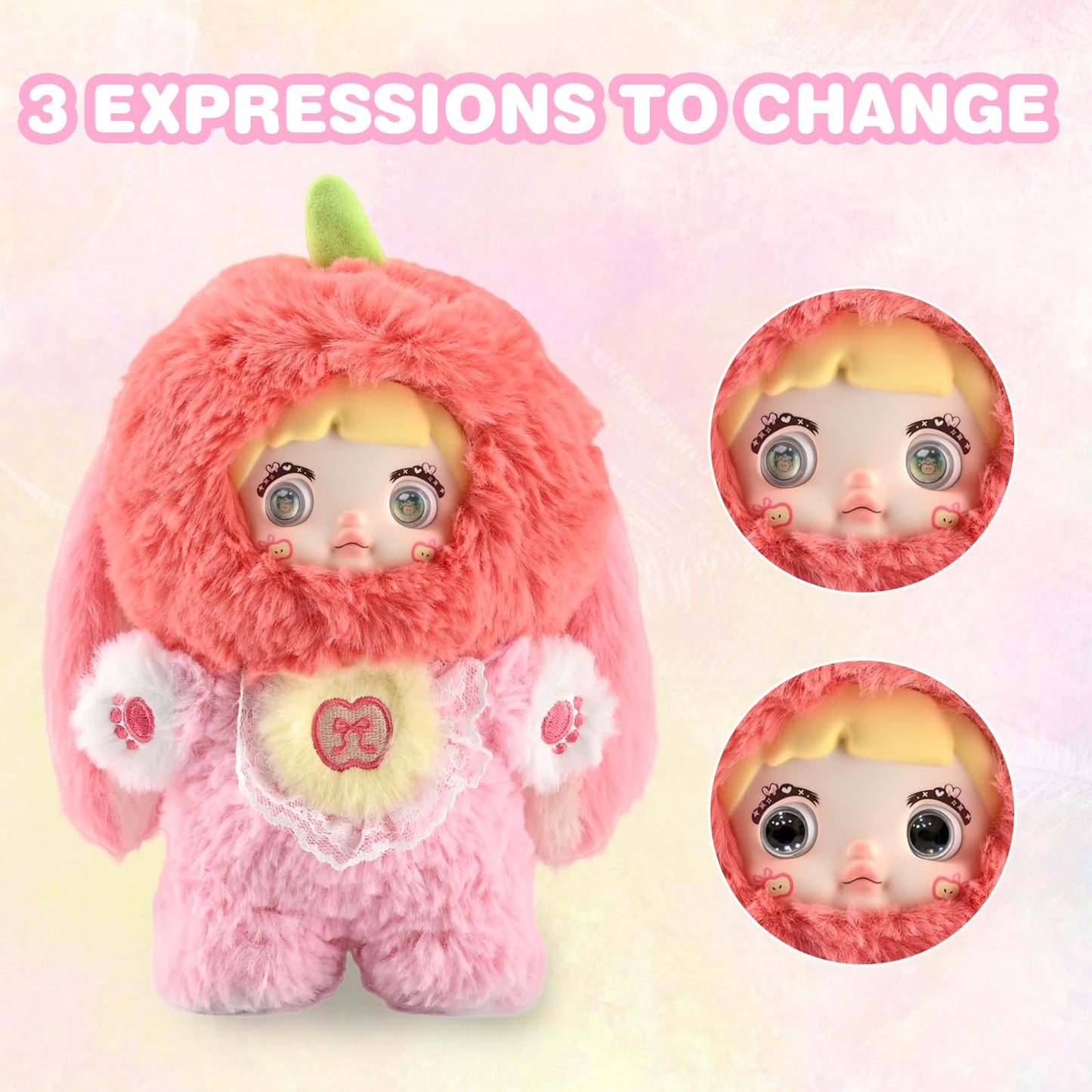Mckkymi Plush Blind Box, Kawaii Nommi Cute Fruit Series Stuffed Blind Box Doll 1PC, Kawaii Mystery Plush Toys Collectible for Birthday Gift (1 of 7
