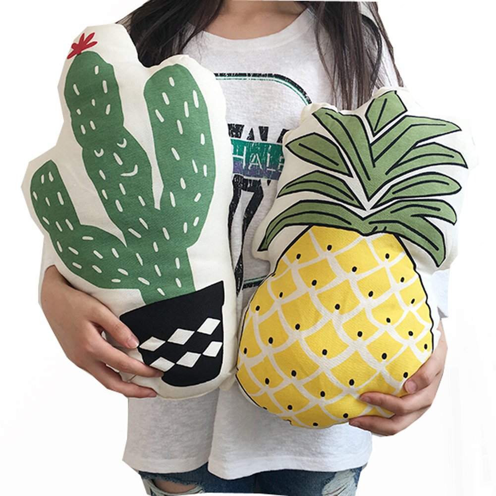 MYtodo Lovely fruit pineapple cactus sofa pillow cushions toy (pineapple)