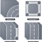 Homikidy Road Base Plates for City Street Building Block, 12 Street Plates, 10"x10" Road Baseplates