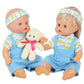 6pcs for 9-10-11 Inch Baby Doll Clothes Outfits Reborn Newborn Costumes with Bear Doll Birthday Xmas Present