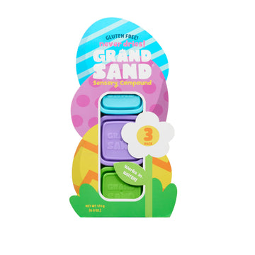 Chuckle & Roar - Grand Sand Egg 3 Pack - Tactile Arts and Crafts - Sensory and Fidget Fun - Great for Baskets - Ages 3 and Up