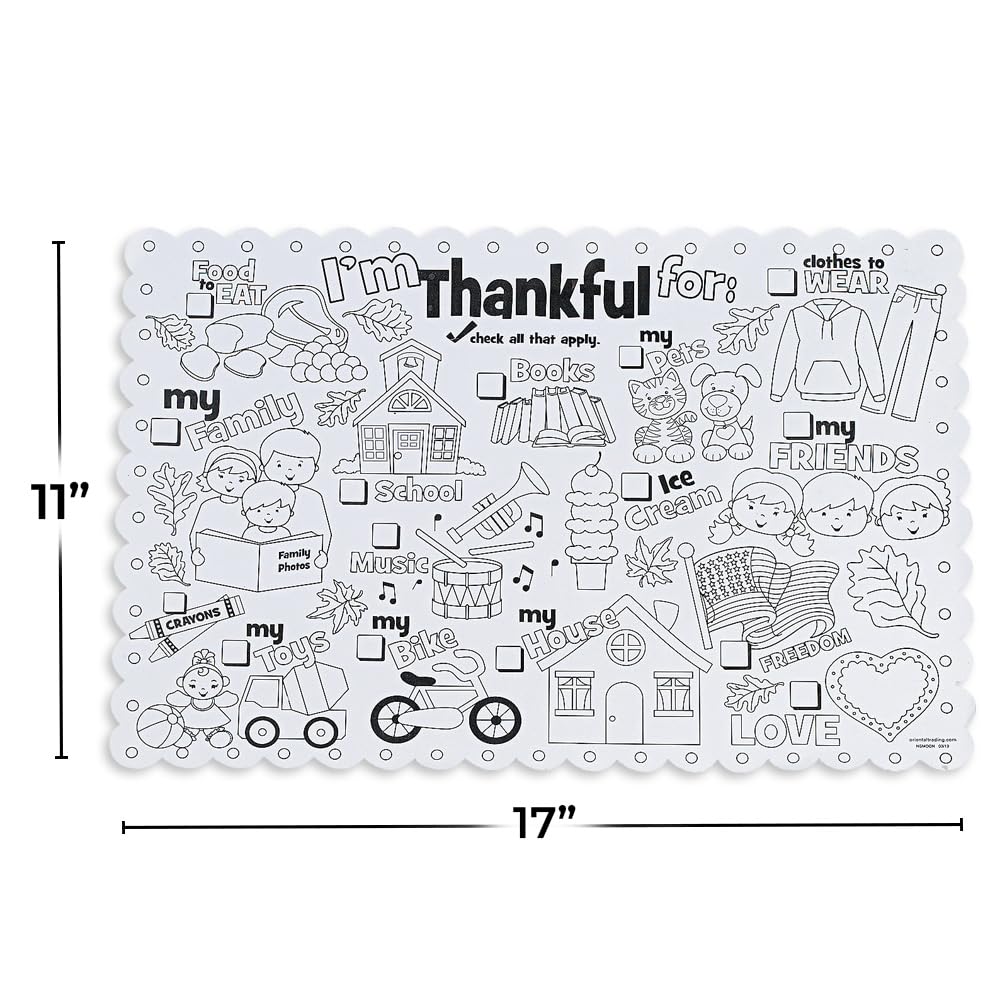 Color Your Own Thanksgiving Placemats - Crafts for Kids and Fun Home Activities