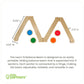 Little Partners Learn 'N Balance Toddler Balance Beam and Stepping Stones Set for Kids, Wooden Indoor Children's Activity Toy with 4 Colorful Stones