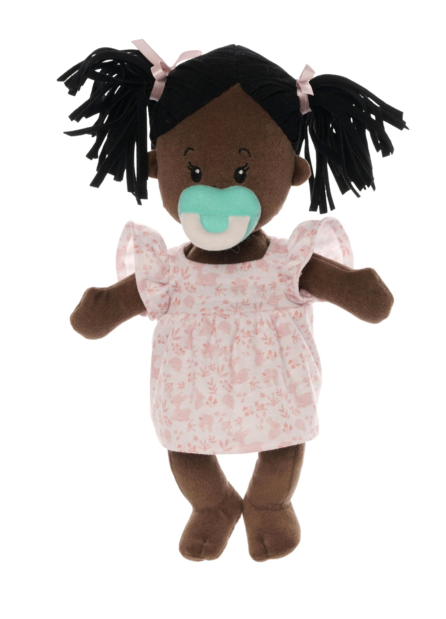 Manhattan Toy Love, Stella Soft Baby Doll, Brown with Black Pigtails