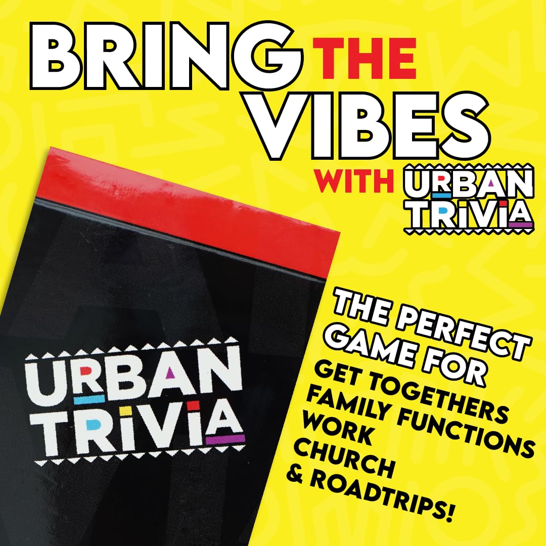 Urban Trivia - Black Card Game for The Culture! Fun Trivia on Black TV, Movies, Music, Sports, & Growing Up Black! Great for Adult Game Nights