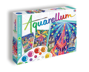 SentoSphere Aquarellum - Paris by Night - Arts and Crafts Watercolor Paint Set