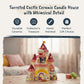 Blue Sky Clayworks Hello Kitty & Friends Castle Candle House, Ceramic, 7" L x 6" W x 8" H, Fairytale Window Glow