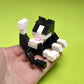 MOC Licking Butt Cat Building Block Set, Compatible with Lego 853792 Accessory, Black, Calico, Siamese Cow Cat, Funny Gift for Animal Lovers, Cat