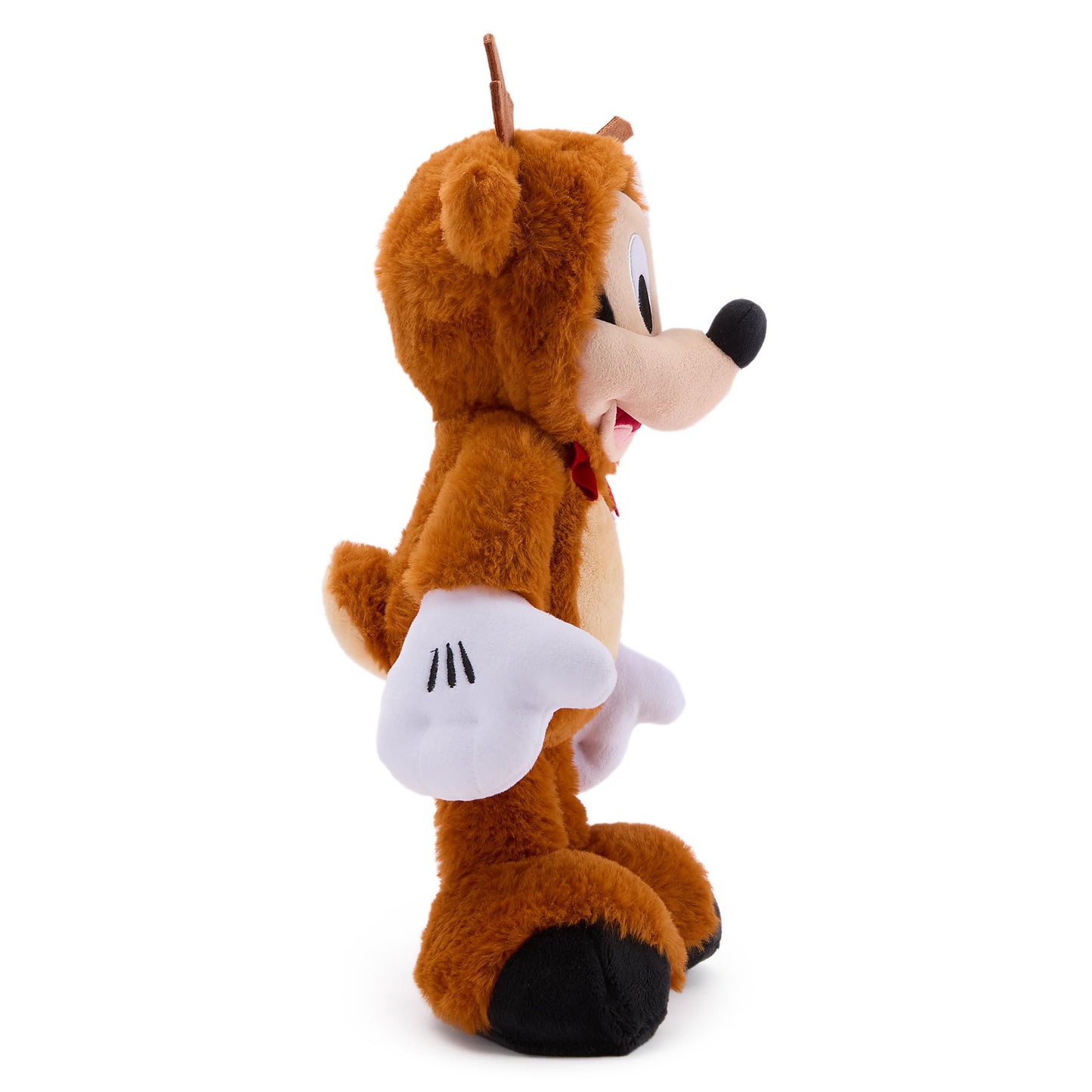 Disney Store Official Mickey Mouse Reindeer Holiday Plush - 15 Inch Christmas Plush Toy in Reindeer Suit with Sparkling Bow Tie - Disney Stuffed