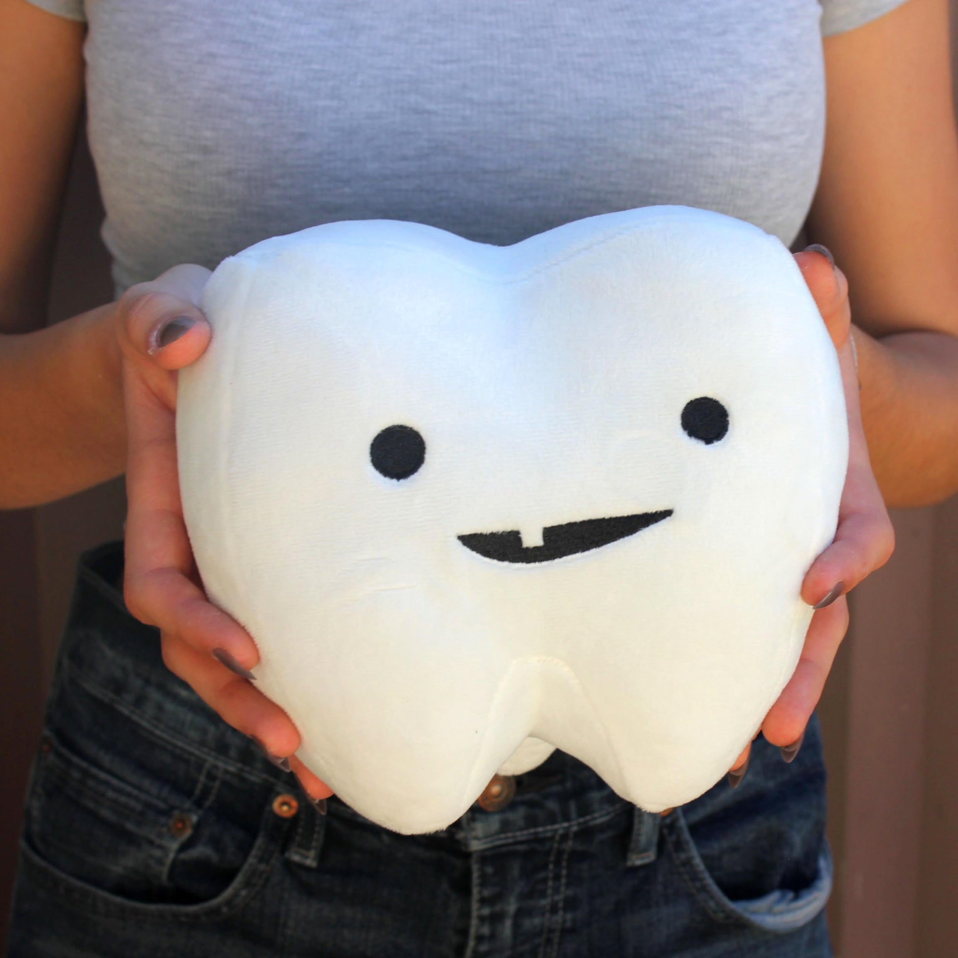 I Heart Guts Tooth with Pocket Plush - 7" Cute Fairy Pillow Educational Toy for Wisdom Teeth & Root Canal Recovery - Funny Gift for Kids, Dentists