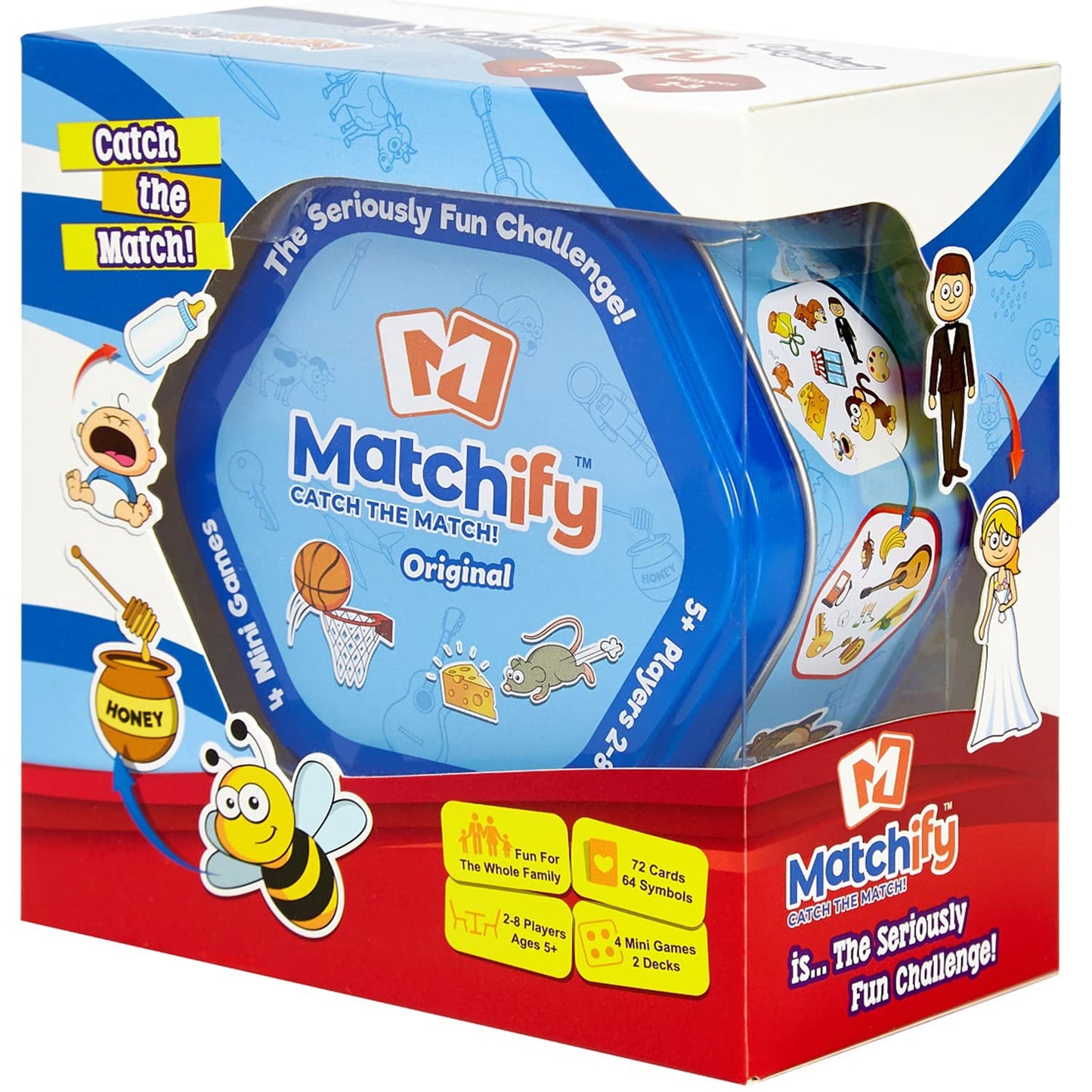 Matchify Card Game: Original, by PMI | The Seriously Fun Challenge for Families Kids and Friends Travel Party Card Game - Catch The Match, Spot it