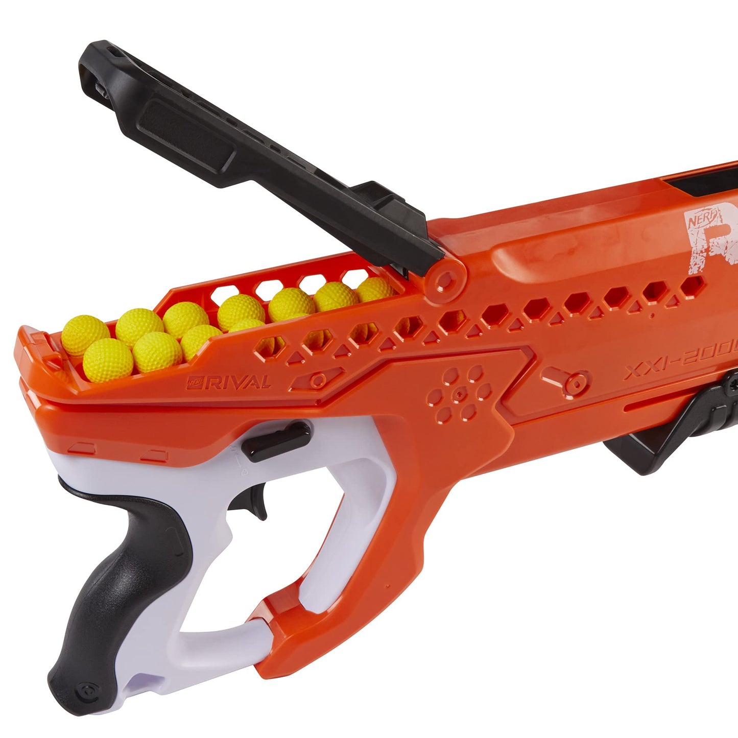 Nerf Rival Curve Shot - Helix XXI-2000 Blaster - Fire Rounds to Curve Left, Right, Downward or Fire Straight - 20 Rival Rounds