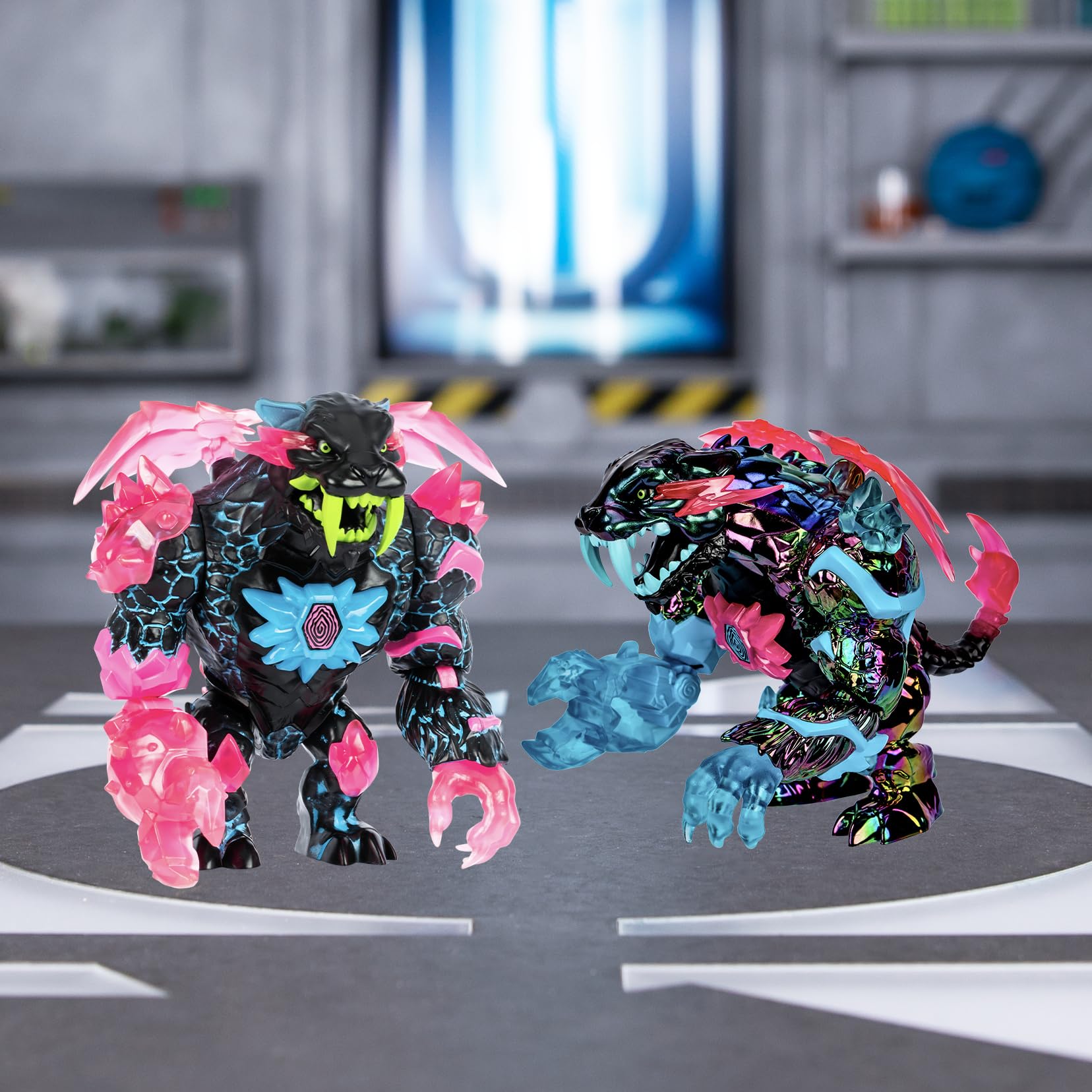 MrBeast Lab Apex Beast Neon Panther Collector Figure, Standing at 6.5 Inches/16.5cm Tall, with Extreme Detailing, Premium Packaging, 13 Points