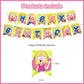 ???????????? ?????????????? Birthday Party Decorations, Cartoon Girls Themed Set Includes Banner, Cupcake Cake Toppers, Birthday Balloons for Fans Adults Party