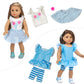 23 Pcs American Doll Clothes Dress and Accessories Sets for American 18 inch Dolls - Including 10 Complete Set of Clothing , Doll Accessories