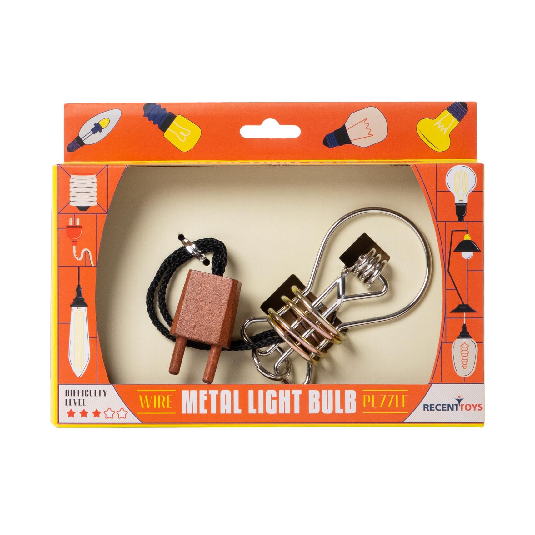 Recent Toys Constantin Metal Light Bulb Brainteaser Mechanical Puzzle - Fun for Ages 14 - Up