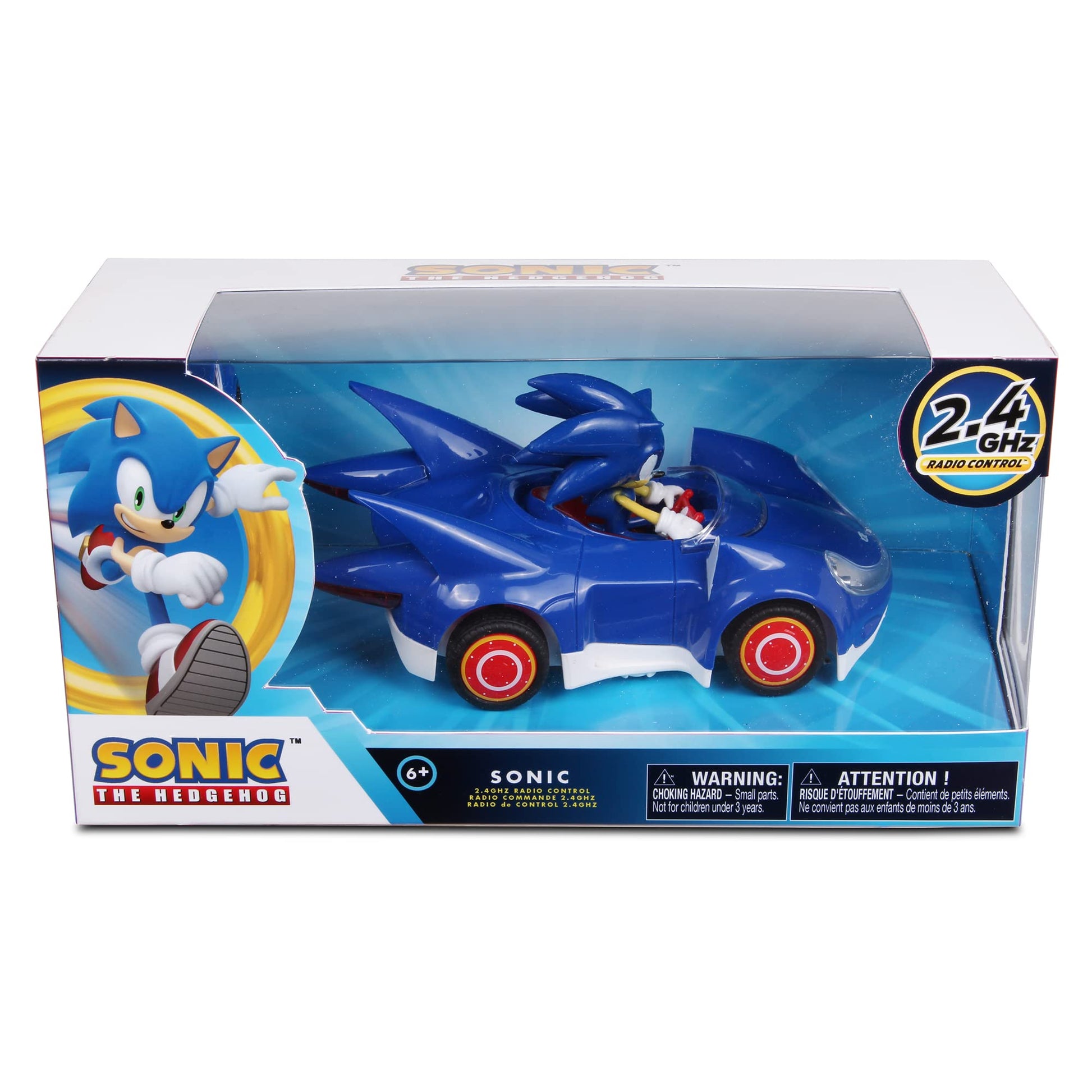 NKOK Sonic & Sega All-Stars Racing RC Car 1:28 Scale 2.4GHz, Ages 6+